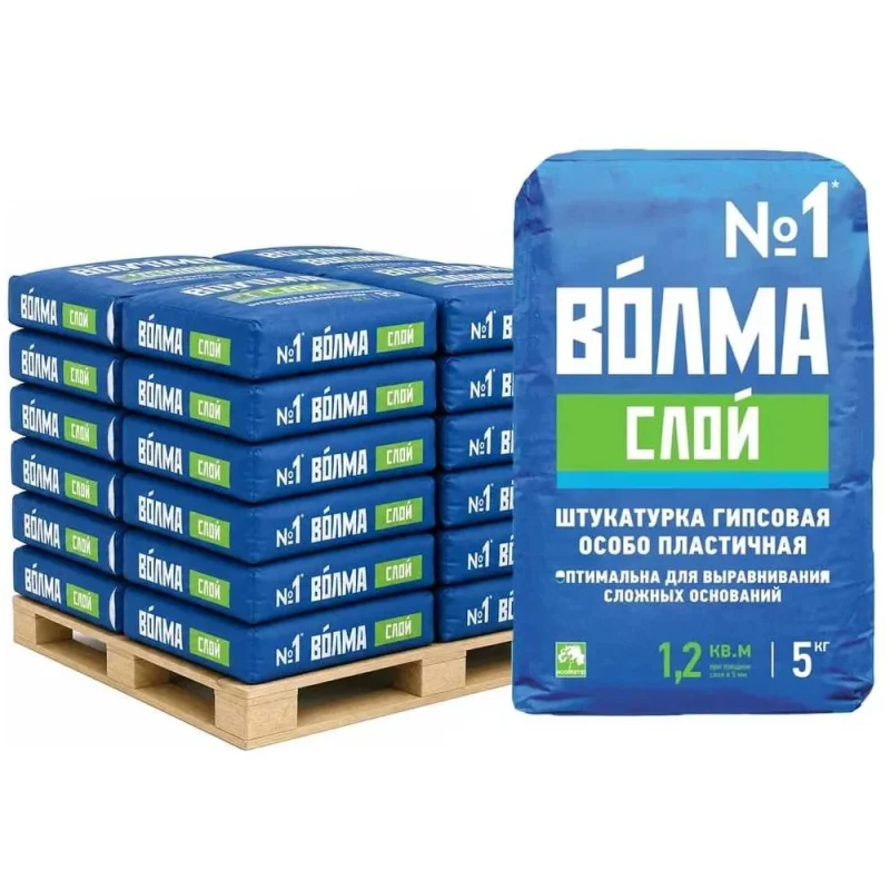 Штукатурка гипсовая Волма Слой 5 кг (720шт) 30000049