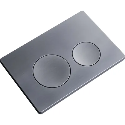 Кнопка для инсталляции ARGO, двойная, OLIMP, пластик, графит 45039
