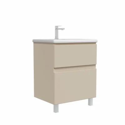 Тумба напольная Sanstar Riana 60 с раковиной Como 60 (комплект) для ванной комнаты, cappuccino 554.1-1.4.1.ККОМ
