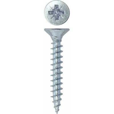 Универсальный саморез Rizzel Pz 5,0x40 белый цинк 5000 шт 00-00464120
