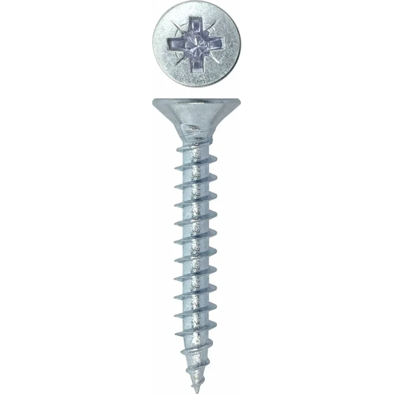 Универсальный саморез Rizzel Pz 5,0x40 белый цинк 5000 шт 00-00464120