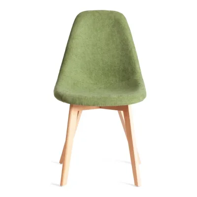 Стул Tetchair CINDY SOFT mod. C1021F1-1, 1 шт в упаковке фактурный велюр/дерево бук, 55x48x83 см, Зеленый LY1701-7, натуральный 21580