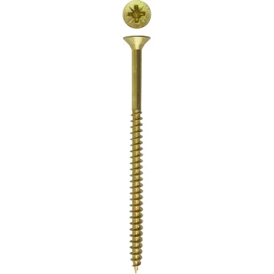 Универсальный саморез Rizzel Pz 4,5x80 желтый цинк 1500 шт 00-00464394