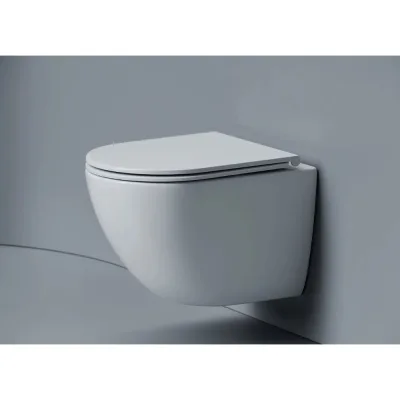 Унитаз подвесной Ceramicanova Alba торнадо 3.0, сиденье микролифт, белый CN11005T