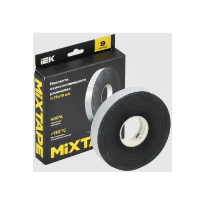 Изолента самослипающаяся резиновая с подложкой IEK MIXTAPE PRO 0,76x19 мм, 9 м MT7-IZ32-C076-19-09