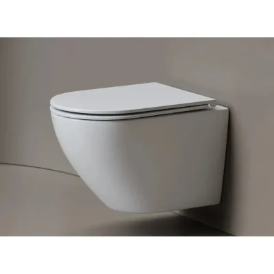 Унитаз подвесной Ceramicanova Whirl торнадо 3.0, сиденье микролифт, белый CN11007T