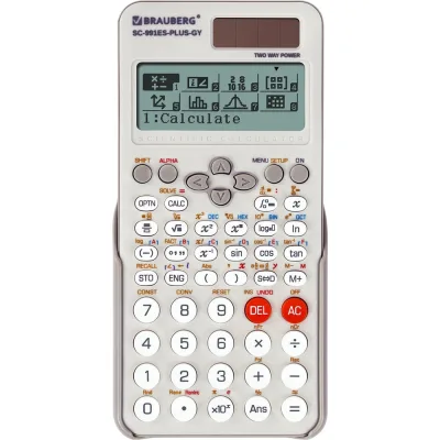 ΠΠ°Π»ΡΠΊΡΠ»ΡΡΠΎΡ ΠΈΠ½ΠΆΠ΅Π½Π΅ΡΠ½ΡΠΉ BRAUBERG SC-991ES-PLUS-GY (164x80 ΠΌΠΌ) 552 ΡΡΠ½ΠΊΡΠΈΠΉ, 10+2 ΡΠ°Π·Ρ., ΡΠ΅ΡΡΠΉ 272652