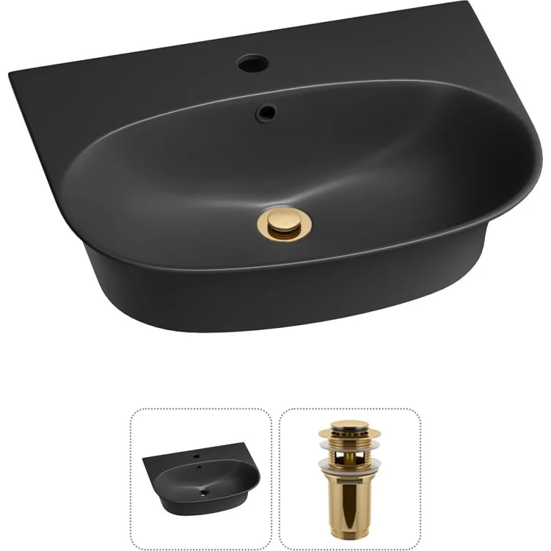 Комплект Wellsee 2 в 1 Lavinia Boho Bathroom Sink накладная/подвесная раковина 55x43 см 20216711R