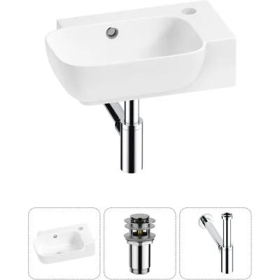 Комплект Wellsee 3 в 1 Lavinia Boho Bathroom Sink накладная/подвесная раковина 40x24 см 20216361R