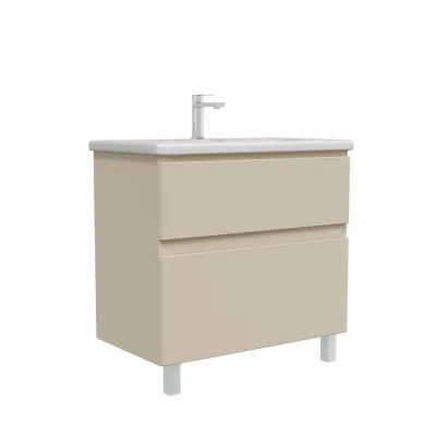 Тумба напольная Sanstar Riana 80 с раковиной Como 80 (комплект) для ванной комнаты, cappuccino 556.1-1.4.1.ККОМ