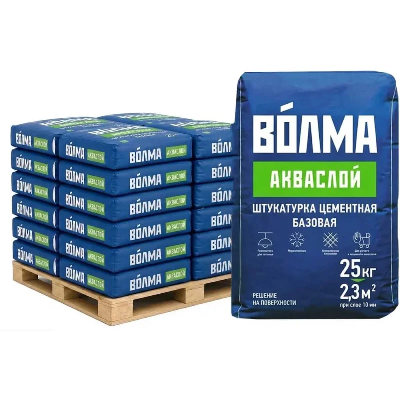 Штукатурка цементная Волма Акваслой 25 кг (384шт) 30001664