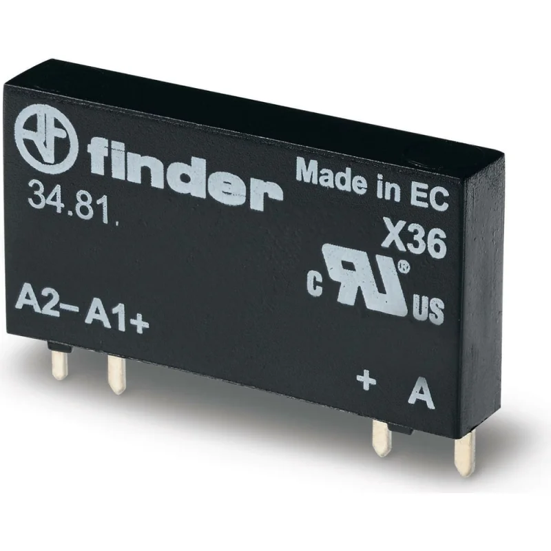 Ультратонкое твердотельное реле Finder = 60В DC, выходная цепь 1НО 6А, 1,5-24В DC, 348170609024