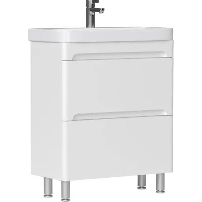 Тумба EQUIL Nice 70, напольная, 2 ящ., белая (под раковину 9595-70), tnNICE70.2Y-05