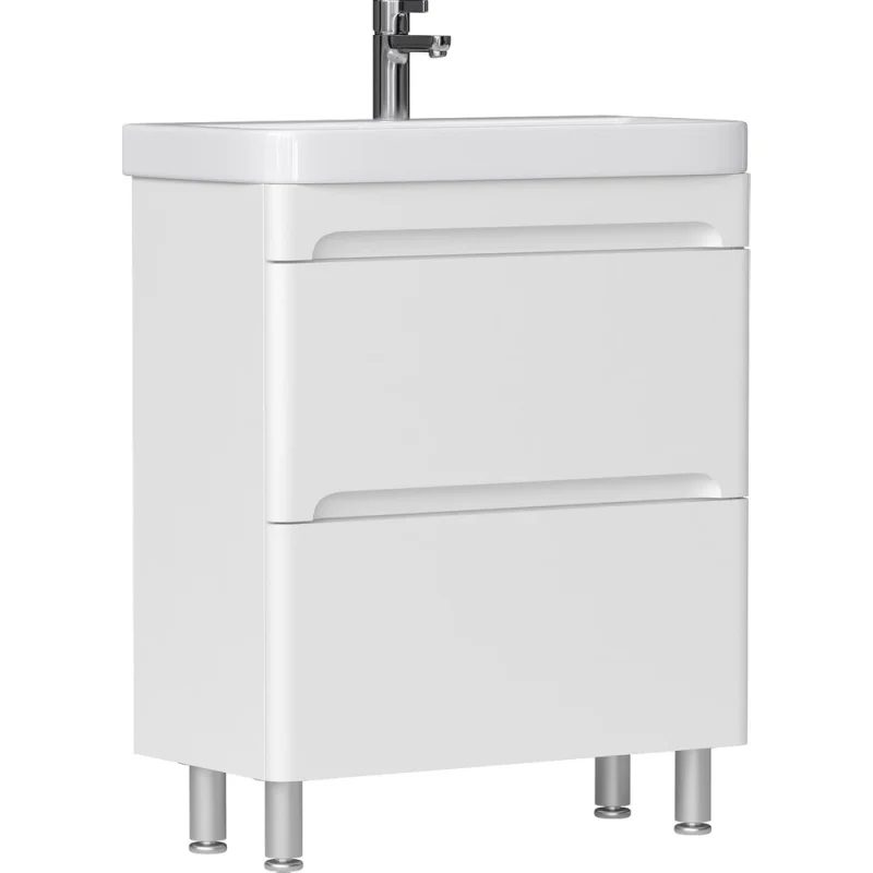 Тумба EQUIL Nice 70, напольная, 2 ящ., белая (под раковину 9595-70), tnNICE70.2Y-05