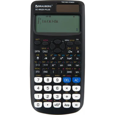 ΠΠ°Π»ΡΠΊΡΠ»ΡΡΠΎΡ ΠΈΠ½ΠΆΠ΅Π½Π΅ΡΠ½ΡΠΉ BRAUBERG Sc-991ex-plus (165x84 ΠΌΠΌ), 552 ΡΡΠ½ΠΊΡΠΈΠΈ,10+2 ΡΠ°Π·ΡΡΠ΄ΠΎΠ², Π΄Π²ΠΎΠΉΠ½ΠΎΠ΅ ΠΏΠΈΡΠ°Π½ΠΈΠ΅ 271726
