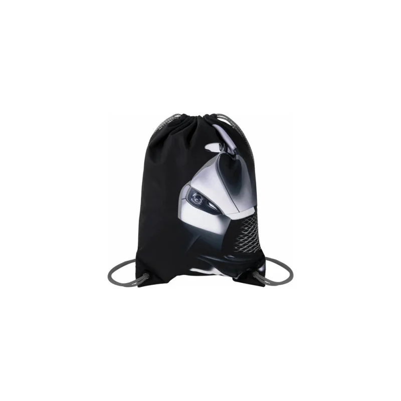 Мешок для обуви BRAUBERG Premium Black car, карман, подкладка, светоотражайка, 43x33 см 271623
