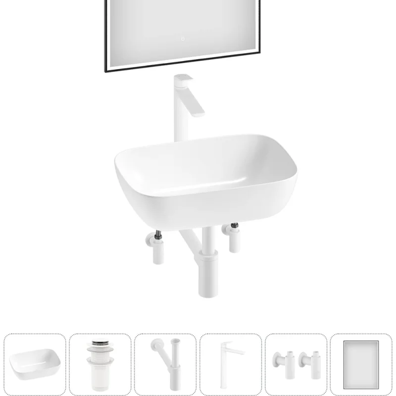 ΠΠΎΠΌΠΏΠ»Π΅ΠΊΡ 6 Π² 1 Wellsee Lavinia Boho Bathroom Sink Π½Π°ΠΊΠ»Π°Π΄Π½Π°Ρ ΡΠ°ΠΊΠΎΠ²ΠΈΠ½Π° 46x33 ΡΠΌ 3331110 20219316R