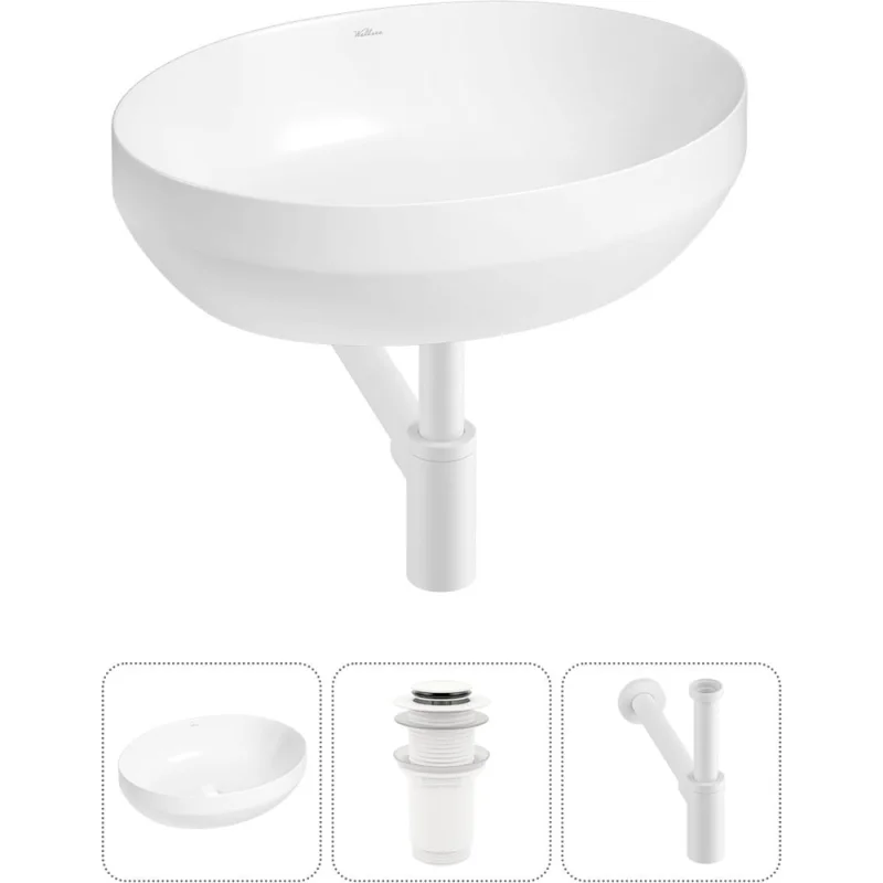 Набор Wellsee 3 в 1 Air Gap R накладная раковина 50x36 см 20212396R