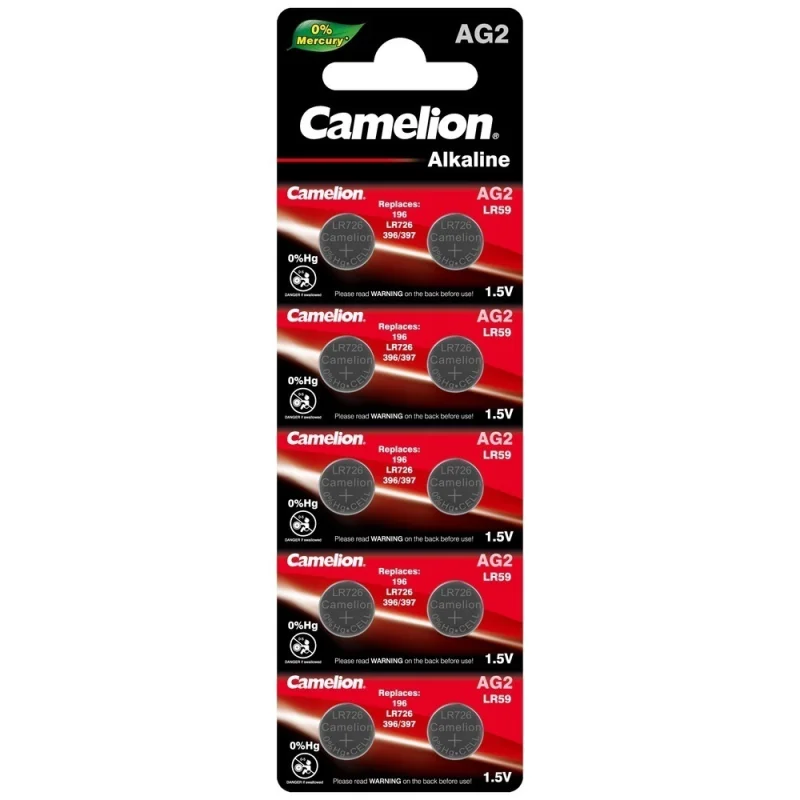 ΠΠ°ΡΠ°ΡΠ΅ΠΉΠΊΠ° Camelion Mercury Free ΡΠ°Π±Π»Π΅ΡΠΊΠ° G2 1,5 Π (10 ΡΡ.) (AG2-BP10)