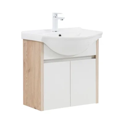 Тумба Aquanet Сидней 60 цв.дуб кантри/белый (раковина Shenxin) (345121) 00345121