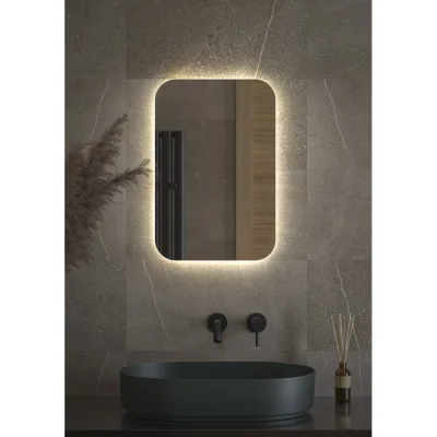 Зеркало DEFESTO с LED-подсветкой 40x60 см Без выключателя, Нейтральный белый свет OPTI DF 2802