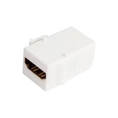 Вставка LANMASTER Keystone HDMI, мама-мама, 180 градусов, белая LAN-OK-HDMI-V-WH