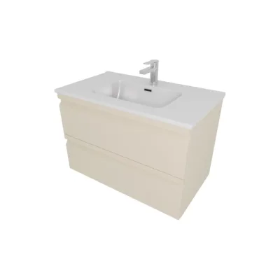 Комплект мебели AQUATEK AQ77080-LC Тумба 80см ВЕГА с раковиной AQ0480-00, 2 ящика, цвет капучино светлый 00000145038