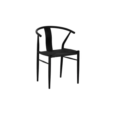 Обеденный стул для кухни Стул Груп Hans Wishbone Style черный FDC9367 black