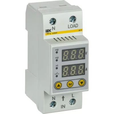 Реле напряжения и тока IEK рнт-д однофазное 36мм 40а IVC21-1-40