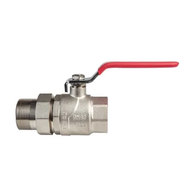 Шаровой кран KROMWELL с полусгоном (ручка-рычаг) 1 1/2"ВР-НР KW.185.08