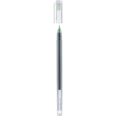 Ручка гелевая Hatber Pin, зеленая, 0,5 мм, трехгранный корпус, 12 шт 089607