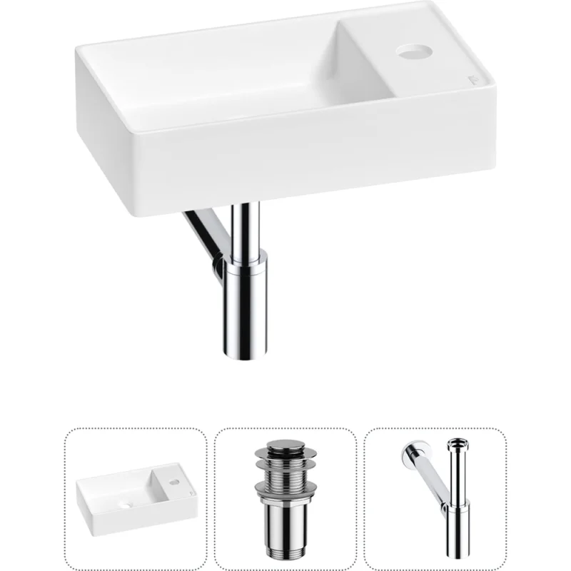Мини-раковина для ванной комнаты или туалета Wellsee WC Area в наборе 3 в 1 20213630R