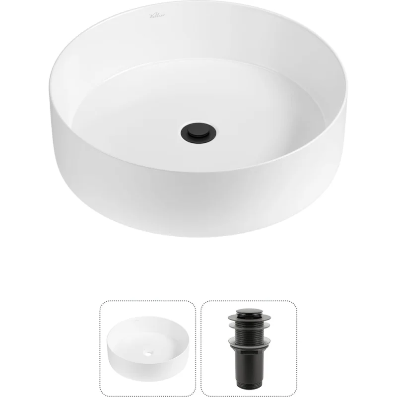 Набор Wellsee 2 в 1 Coax накладная раковина 36x36 см 20213880R