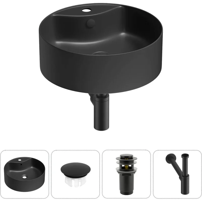Набор Wellsee 4 в 1 Praxis накладная раковина 46x46 см 20217037R