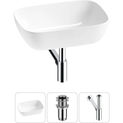Комплект 3 в 1 Lavinia Boho Bathroom Sink накладная раковина 46x33 см, состоит из 3331110 20215195R
