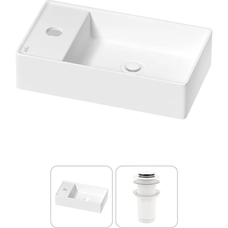 Мини-раковина для ванной комнаты или туалета Wellsee WC Area в наборе 2 в 1 20213813R