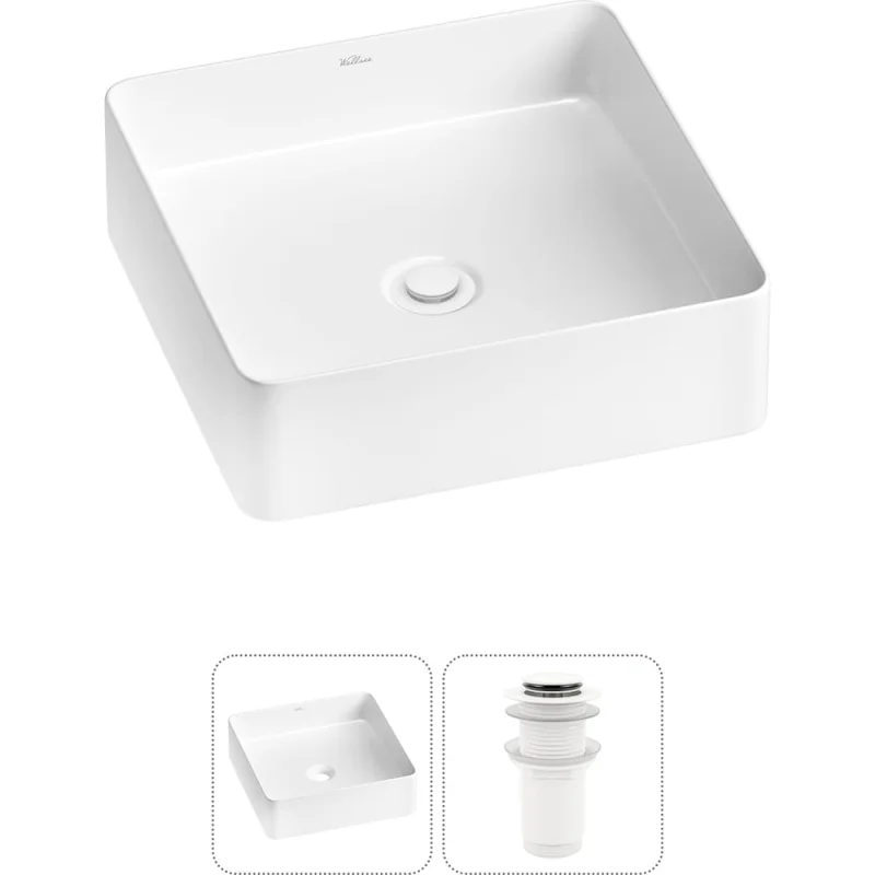 Набор Wellsee 2 в 1 FreeDom 2.0 накладная раковина 36x36 см 20214362R