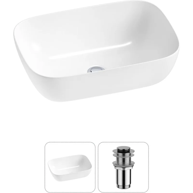 Комплект Wellsee 2 в 1 Lavinia Boho Bathroom Sink накладная раковина 46x33 см 20215191R
