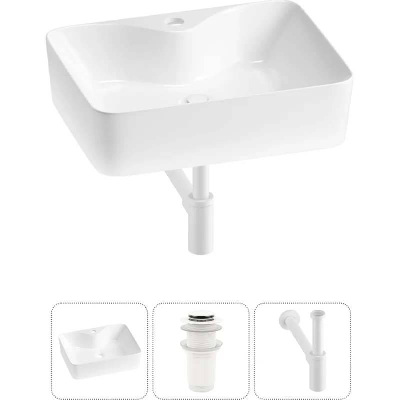 Комплект Wellsee 3 в 1 Lavinia Boho Bathroom Sink накладная раковина 48x37 см 3331110 20215262R