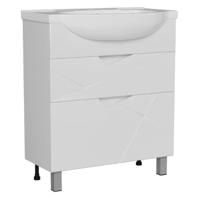 Тумба для ванной MIXLINE Грани-75 2 ящика под раковину "Элеганс-75" Kirovit 558715