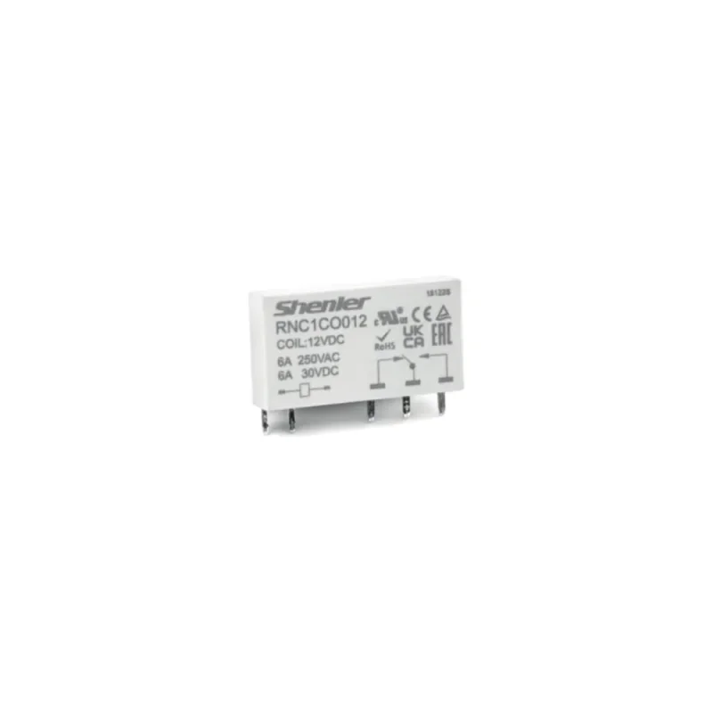 Реле SHENLER НТК Приборэнерго 1CO, 6A(250VAC/30VDC), 5VDC, для печатных плат и цоколей SNB05/SNC05, IP60 RNC1CO005