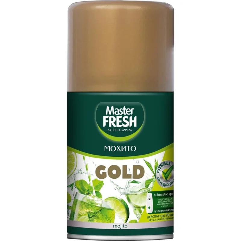 Сменный баллон освежителя воздуха Master Fresh Gold Мохито, 250 мл 275891