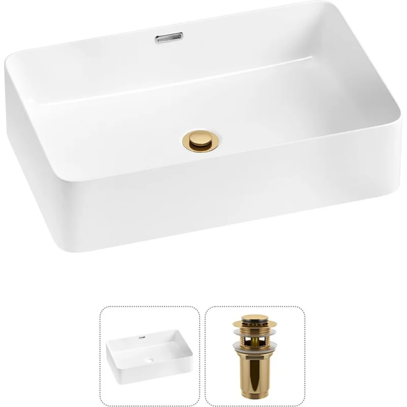 Комплект Wellsee 2 в 1 Lavinia Boho Bathroom Sink накладная раковина 60x39 см 20215241R