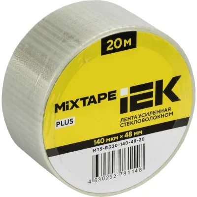 Лента усиленная стекловолоконная IEK MIXTAPE PLUS 140мкм 48х20м MT5-RD30-140-48-20