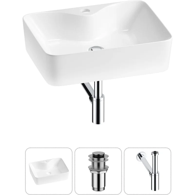 Комплект Wellsee 3 в 1 Lavinia Boho Bathroom Sink накладная раковина 48x37 см 20215259R