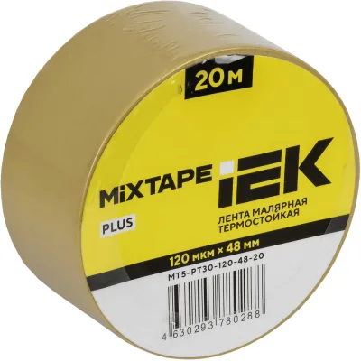 Лента малярная термостойкая IEK MIXTAPE PLUS 120мкм 48х20м MT5-PT30-120-48-20