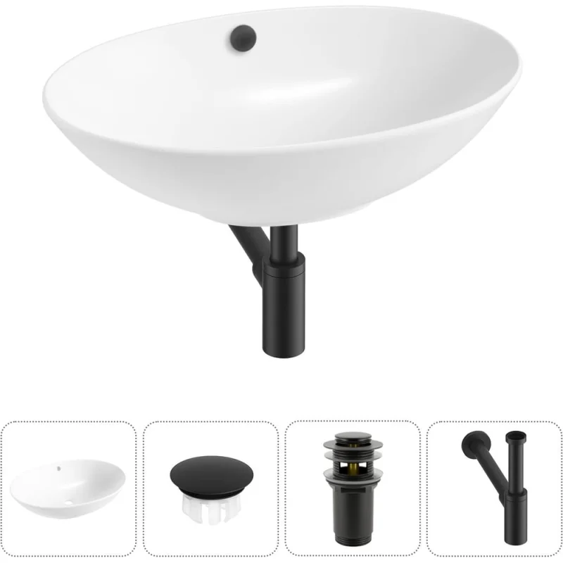 Набор Wellsee 4 в 1 Bliss накладная раковина 63x42 см 20217046R