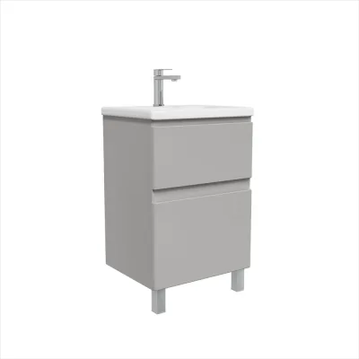 Тумба напольная Sanstar Riana 50 с раковиной Moduo 50 (комплект) для ванной комнаты, Грей 548.1-1.4.1.КМОД
