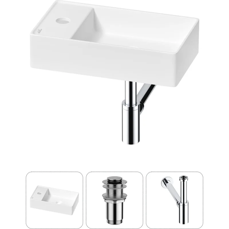 Мини-раковина для ванной комнаты или туалета Wellsee WC Area в наборе 3 в 1 20213814R