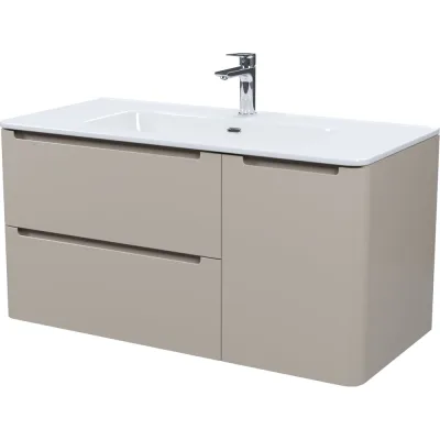 Тумба с умывальником, подвесная IDDIS Edifice 100 см, капучино 0101000i28 EDI10C0i95K